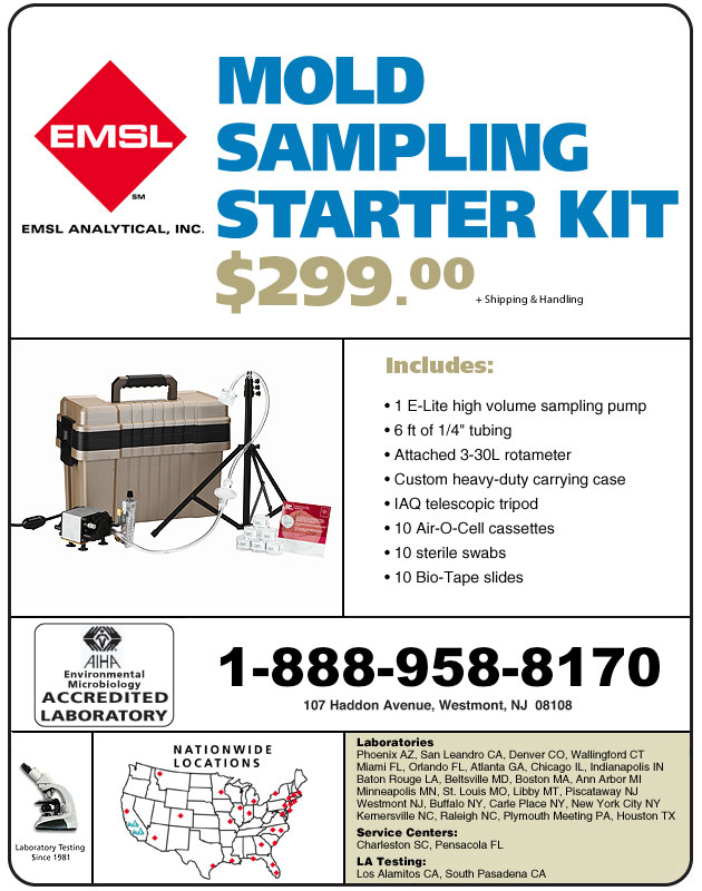 Mold Sampling Starter Kit $299